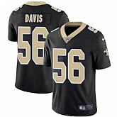 Nike Men & Women & Youth Saints 56 DeMario Davis Black NFL Vapor Untouchable Limited Jersey,baseball caps,new era cap wholesale,wholesale hats